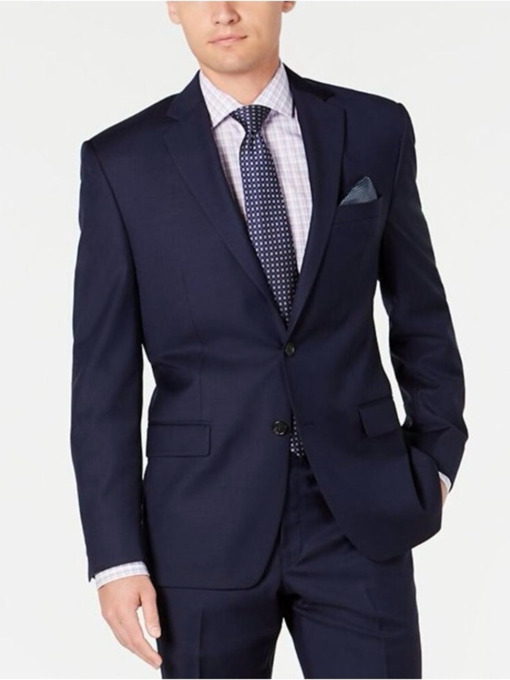 Ralph Lauren Mens Blazer Sport Coat Navy Blue Woolmark Laine Vierge Wool Jacket
